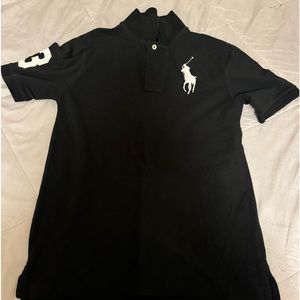 Black polo shirt